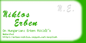 miklos erben business card